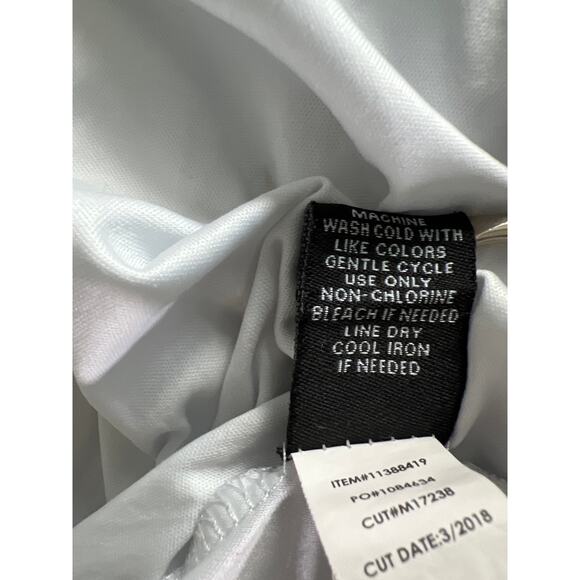 Torrid A-Line Dress Women's Plus 3 White Floral Print Asymmetric Cold Shoulder - Picture 7 of 8